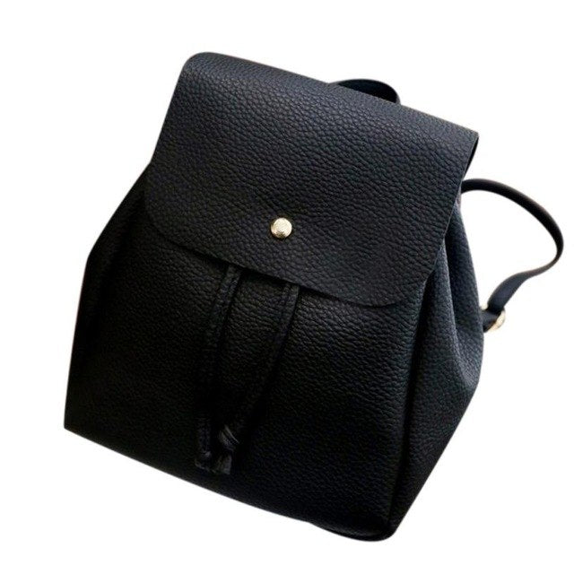 Backpack PU Leather Backpacks Women School Bags