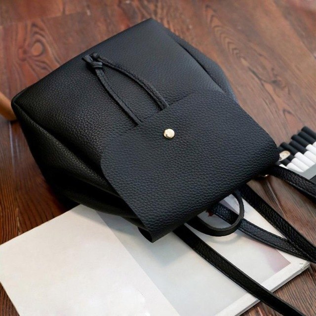 Backpack PU Leather Backpacks Women School Bags