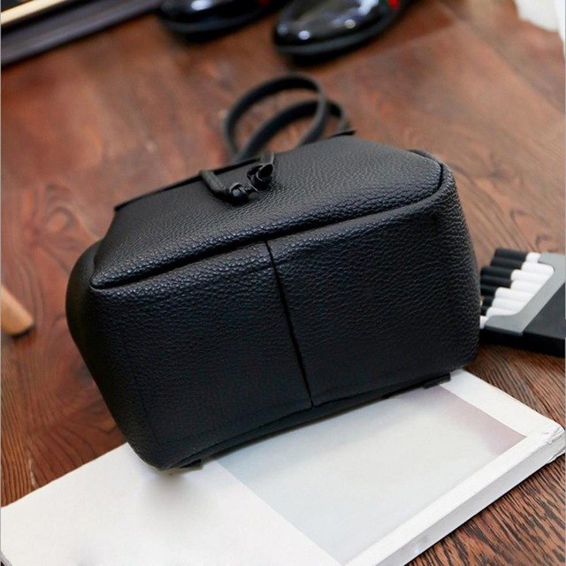 Backpack PU Leather Backpacks Women School Bags